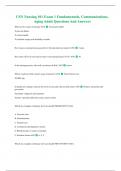 CSN Nursing 101 Exam 1 Fundamentals&comma; Communications&comma; Aging Adult Questions And Answers