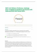 NUR 1141 Midterm Proficiency challenge Exam 5 Updated 34 Questions and Answers with Rationale&semi;2024&sol;2025 Solved 100&percnt;
