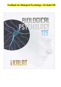 Solutions for Biological Psychology, 12e Kalat TeatBank