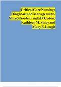 Test Bank For Critical Care Nursing- Diagnosis and Management &comma;9th Edition by Urden Chapter 1-41&period; Complete Guide 2024