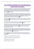 Ch 14 Ethical Hacker Pro Test Questions and Correct Answers