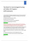 Test Bank For Gerontological Nursing 4th Edition All  Chapters - 9780134554303