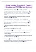Ethical Hacking Exam 1 &lpar;1-5&rpar; Practice Questions and 100&percnt; Correct Answers