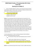 NR328 Pediatric Nursing - ATI Learning System RN 3&period;0 Quiz - Answer KEY &lpar;Nursing Care of Children 1&rpar;