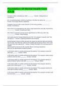 Foundation Of Mental Health Care &lpar;Ch&period;8&rpar; Exam Questions and Answers