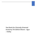 Test Bank for Clinically Oriented Anatomy 6th Edition Moore  Agur  Dalley