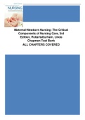 Maternal-Newborn Nursing- The Critical Components of Nursing Care, 3rd Edition, Roberta Durham, Linda Chapman Test Bank