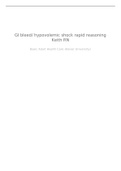 Clinical Case Study NUR 256 GI Bleed Hypovolemic Shock RAPID Reasoning