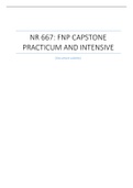 NR 667: FNP Capstone Practicum and Intensive