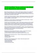 CTCD Certified Texas contract developer Exam Questions and Answers
