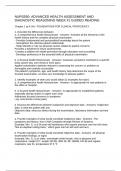 NURS550&colon; ADVANCED HEALTH ASSESSMENT AND DIAGNOSTIC REASONING WEEK &num;1 GUIDED READING