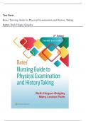 Test Bank -  Bates' Nursing Guide to Physical Examination and History Taking&comma; 3rd Edition &lpar; Beth Hogan-Quigley&comma; 2024&rpar; All Chapters 1-24&vert;&vert; Latest Edition 
