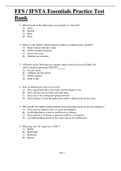 FFS 3rd Ed - IFSTA Essentials Practice Test Bank  Updated with over 300 Questions And Answers