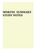 MNB3701 SUMMARY STUDY NOTES