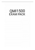 QMI1500 EXAM PACK