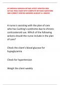 ATI MEDICAL SURGICAL RETAKE LATEST UPDATED 2024 ACTUAL FINAL EXAM WITH COMPLETE DETAILED QUESTIONS AND CORRECT VERIFIED ANSWERS ALREADY A&plus; GRADED