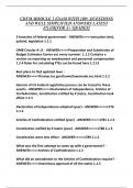 CDFM MODULE 1 FULL PACKAGE EXAM WITH ACTUAL QUESTIONS AND 100&percnt; CORRECT ANSWERS LATEST EXAM FOR A&plus; GRADES