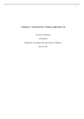 Competency 1 Assessment Part 1 Business Applications Case