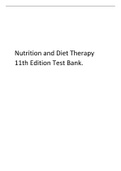 Nutrition and Diet Therapy 11th Edition Test Bank.pdf