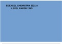 EDEXCEL CHEMISTRY 2021 A LEVEL PAPER 2 MS