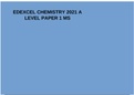 EDEXCEL CHEMISTRY 2021 A LEVEL PAPER 1 MS