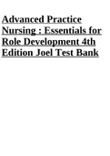 Advanced Practice Nursing : Essentials for Role Development.