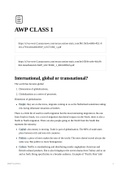 Class notes Actors in World Politics (6441HAWP8) 