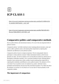 Class notes Introduction to Comparative Politics (6441HICP8) 