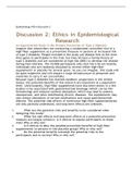 PUBH 6035 Module 4 Discussion 2; Ethics in Epidemiological Research