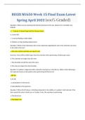 REGIS NU650/NU 650 Week 15 Final Exam Late Spring April 2022 (100% Graded)