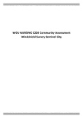 WGU NURSING C228 Community Assessment Windshield Survey Sentinel City 2022.