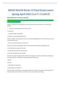 REGIS NU650/NU 650 Week 15 Final Exam Late Spring April 2022 (100% Graded)