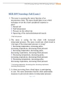 NUR 209 Neurology Fall Exam 1 Latest Update 2022