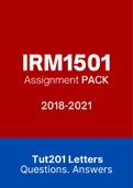 IRM1501 - Assignment Answers (2018-2021)