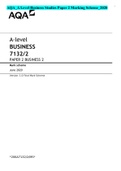 AQA_A Level Business Studies Paper 2 Marking Scheme_2020 Verified Ans