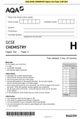 AQA GCSE CHEMISTRY Higher Tier Paper 1 QP 2021 and AQA GCSE CHEMISTRY Higher Tier Paper 2 QP 2021