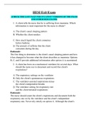 NURS HESI EXIT EXAM QUESTIONS AND ANSWERS 100&percnt; GUARANTEED SUCCESS LATEST UPDATE 2021&sol;2022 