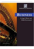 Test Bank For Business its legal ethical and global environment, 10e Jennings Chapter 1_21 in 682 pages Questions Ans Answers
