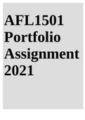 AFL1501 Portfolio Assignment 2021.