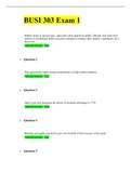 BUSI 303 exam 1(Version 2), Verified and Correct answers, Liberty University