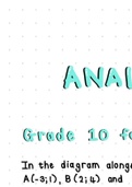 Grade 11 Analytical Geometry FULL EXPLANATIONS AND EXAMPLES