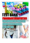 Test Bank For Pharmacotherapeutics for Advanced Practice Nurse Prescribers Fifth Edition Teri Moser Woo, Marylou V. Robinson-Graded A