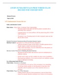 ATI RN FUNDAMENTALS PROCTORED EXAM 2022&sol;2023 FOCUSED REVIEW
