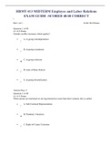 HRMT 413 MIDTERM Employee and Labor Relations EXAM GUIDE -SCORED 40/40 CORRECT