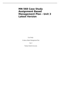 MN 568 Case Study Assignment Based Management Plan - Unit 3 Latest Version
