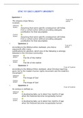 ETHC 101 QUIZ 5 LIBERTY UNIVERSITY