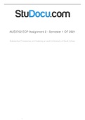 AUE3702 ECP ASSIGNMENT 2 – SEMESTER 1 OF 2021- study guide