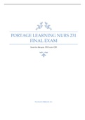Portage Learning NURS 231 Pathophysiology 2022 Module 1 - Module 10 Exams & Final Exam Bundle