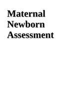 Maternal Newborn Assessment