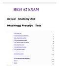 HESI A2 EXAM Actual   Anatomy And Physiology Practice   Test